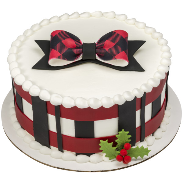 Buffalo Plaid Gum Paste Bows