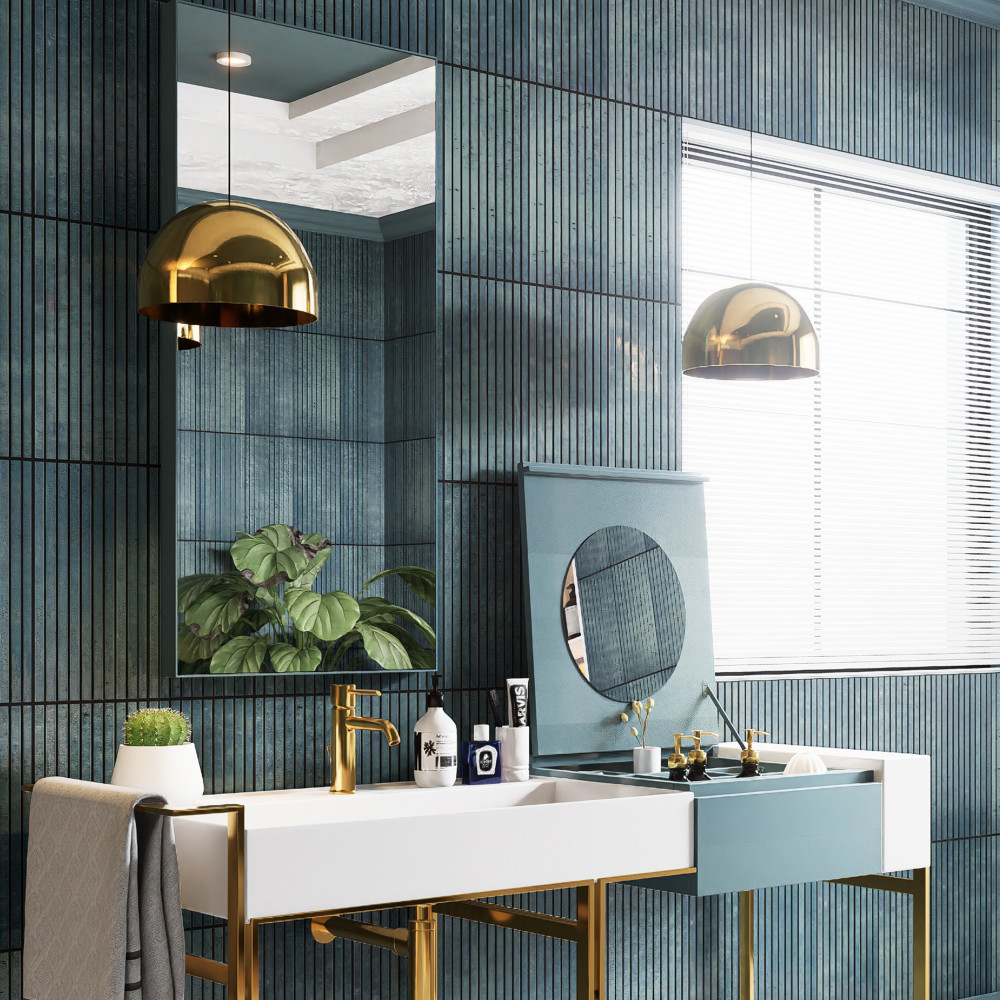 Sample – Capri Strata Indigo Porcelain Floor and Wall Tile