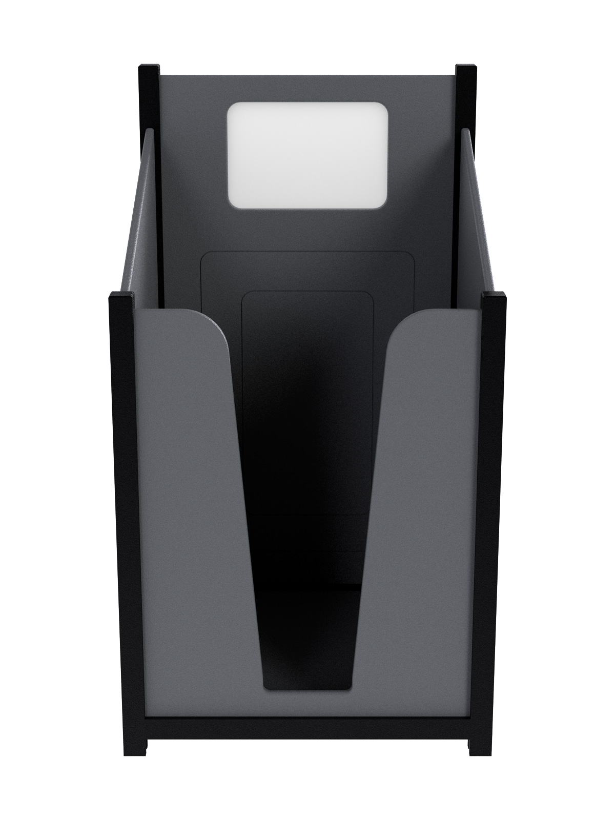 VISION – Single – Unit – Pizza Box Collector – Full – Black-Grey