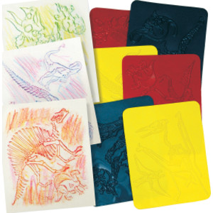 Dinosaur Rubbing Plates, Pack of 6