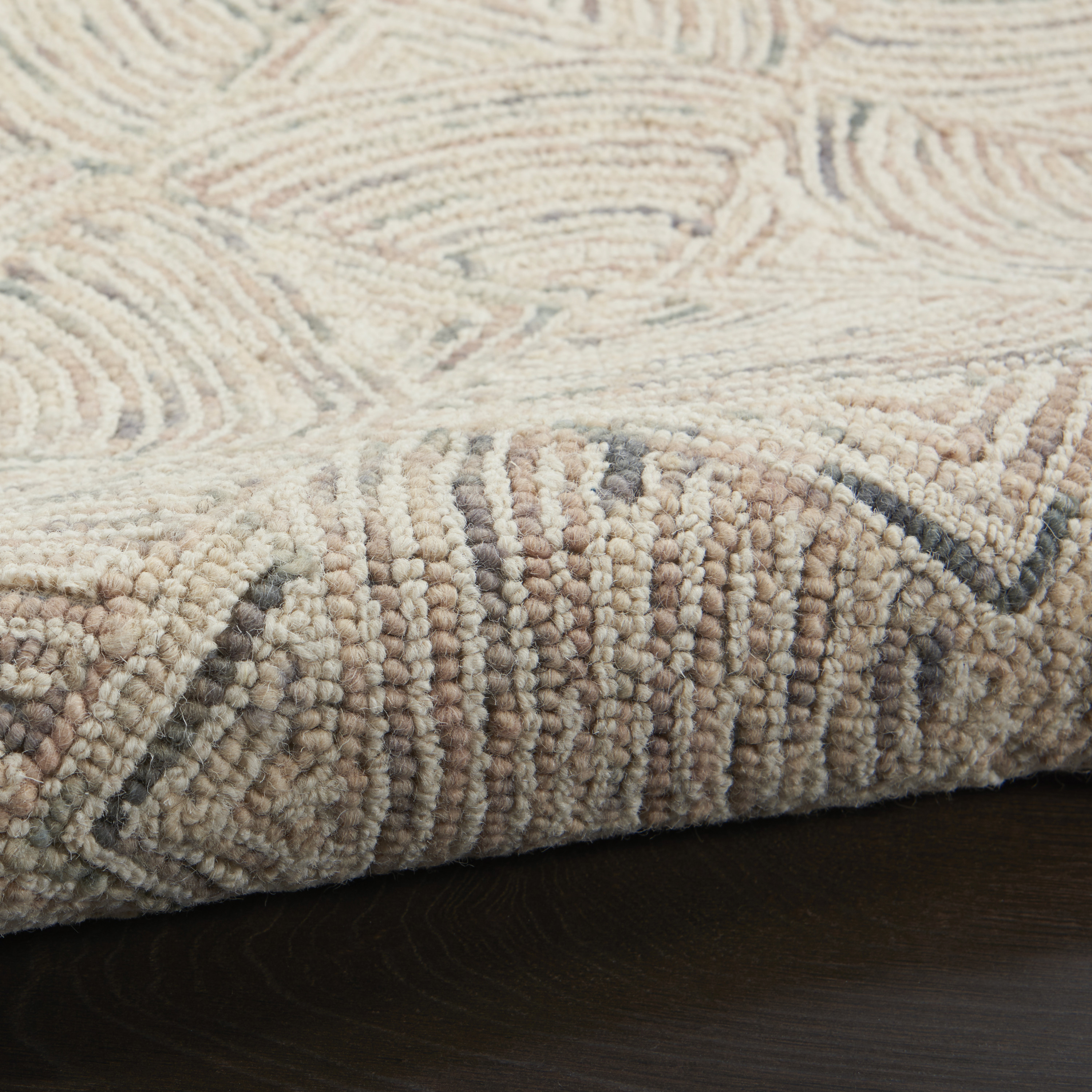 Nourison Interlock 8' x 10'6" Ivory Multicolor Modern Indoor Rug