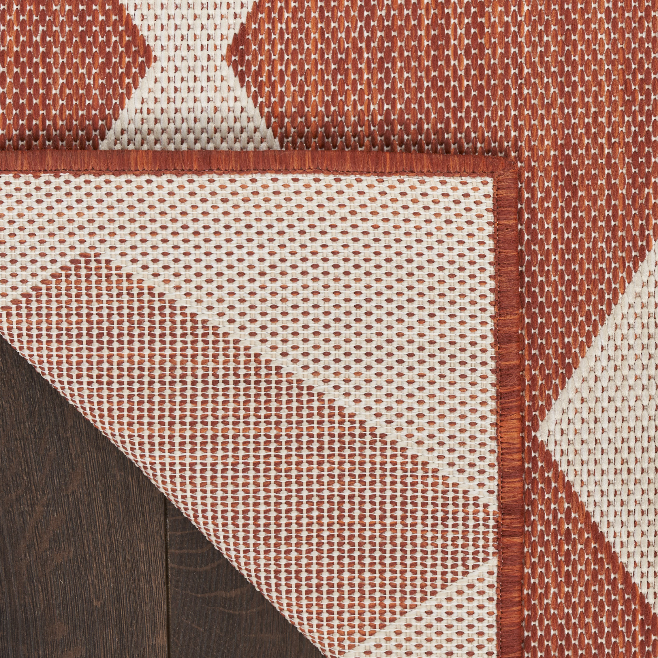 Nourison Positano 5' x 7' Terracotta Modern Rug