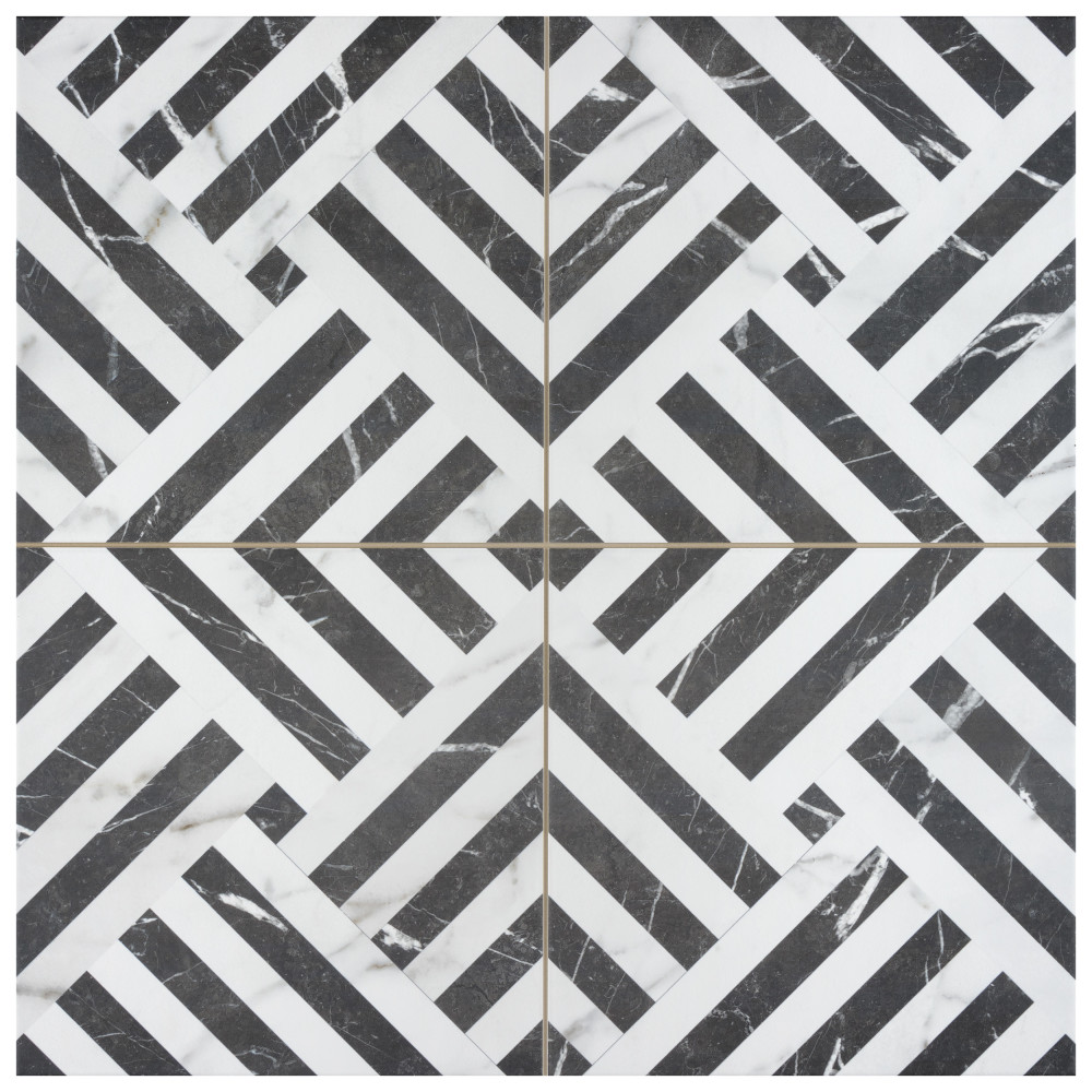 Gatzby 17-3/4 in. x 17-3/4 in. Porcelain Floor and Wall Tile