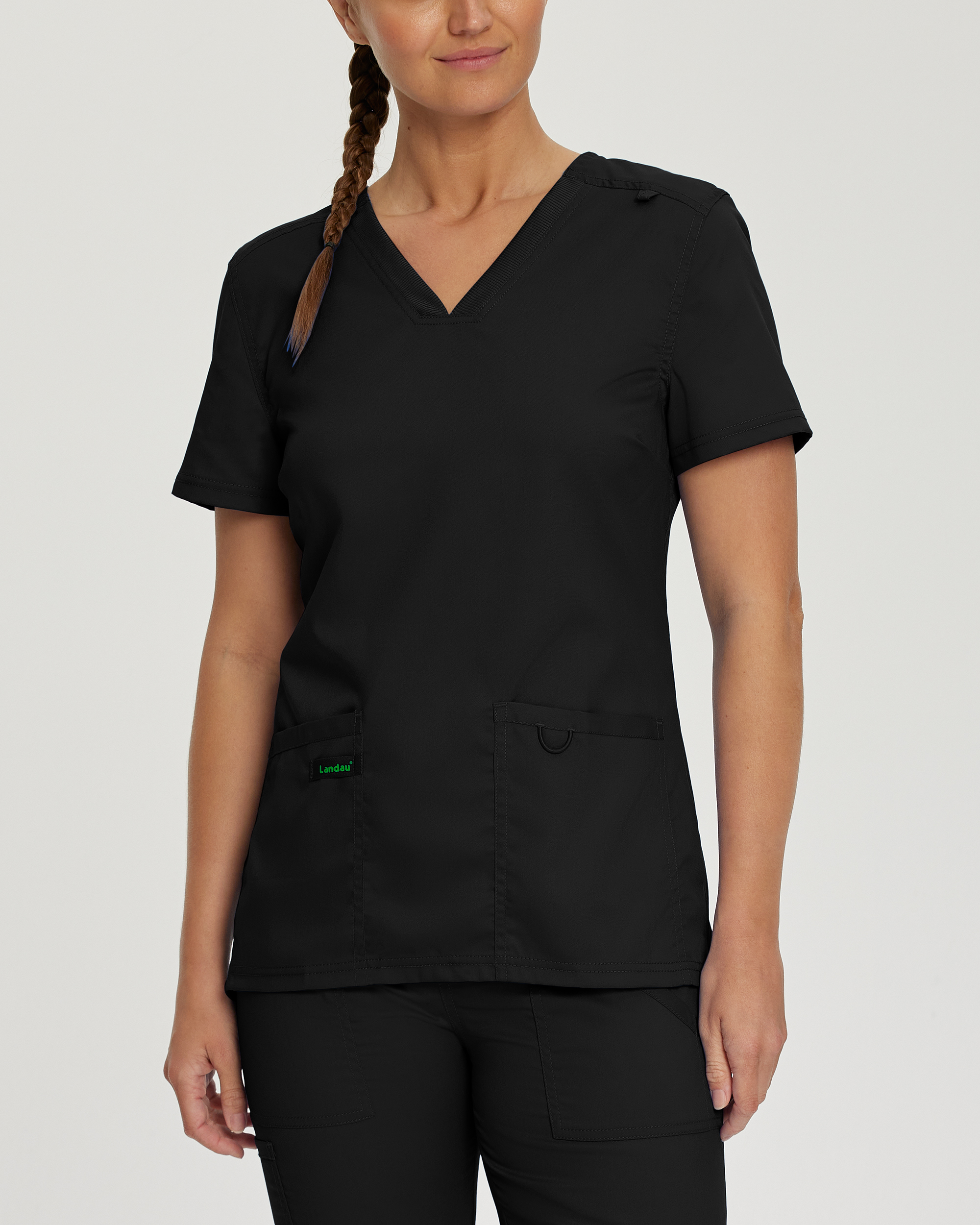 Landau ProFlex Women‘s 2-Pocket V-Neck Scrub Top-Landau
