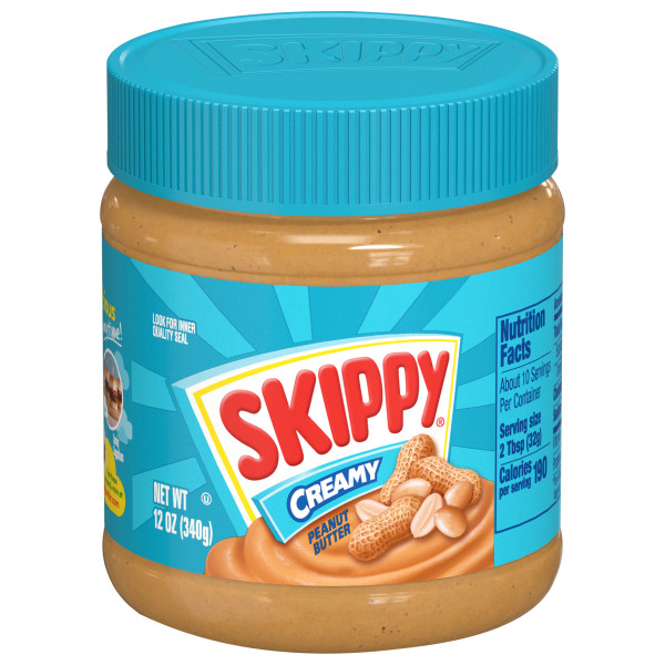 SKIPPY(r) Creamy Peanut Butter, 12/12 oz . C1C1 - Front Center In Package (Hi Res)