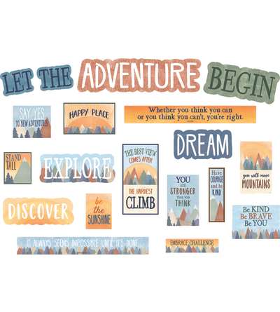 Moving Mountains Let the Adventure Begin Mini Bulletin Board