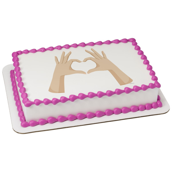Heart Hands PhotoCake® Edible Image®