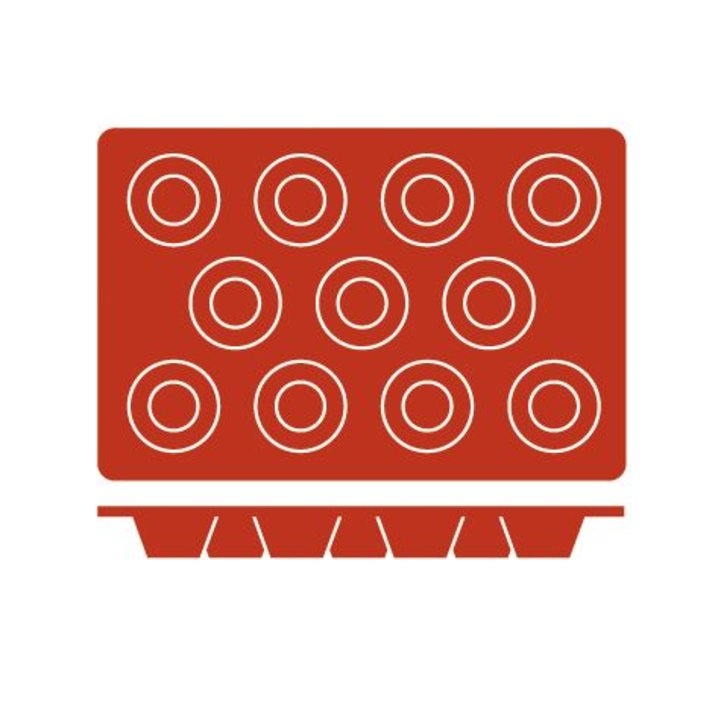 Moule en silicone GN 1/3 en forme de Muffin de 5 cm