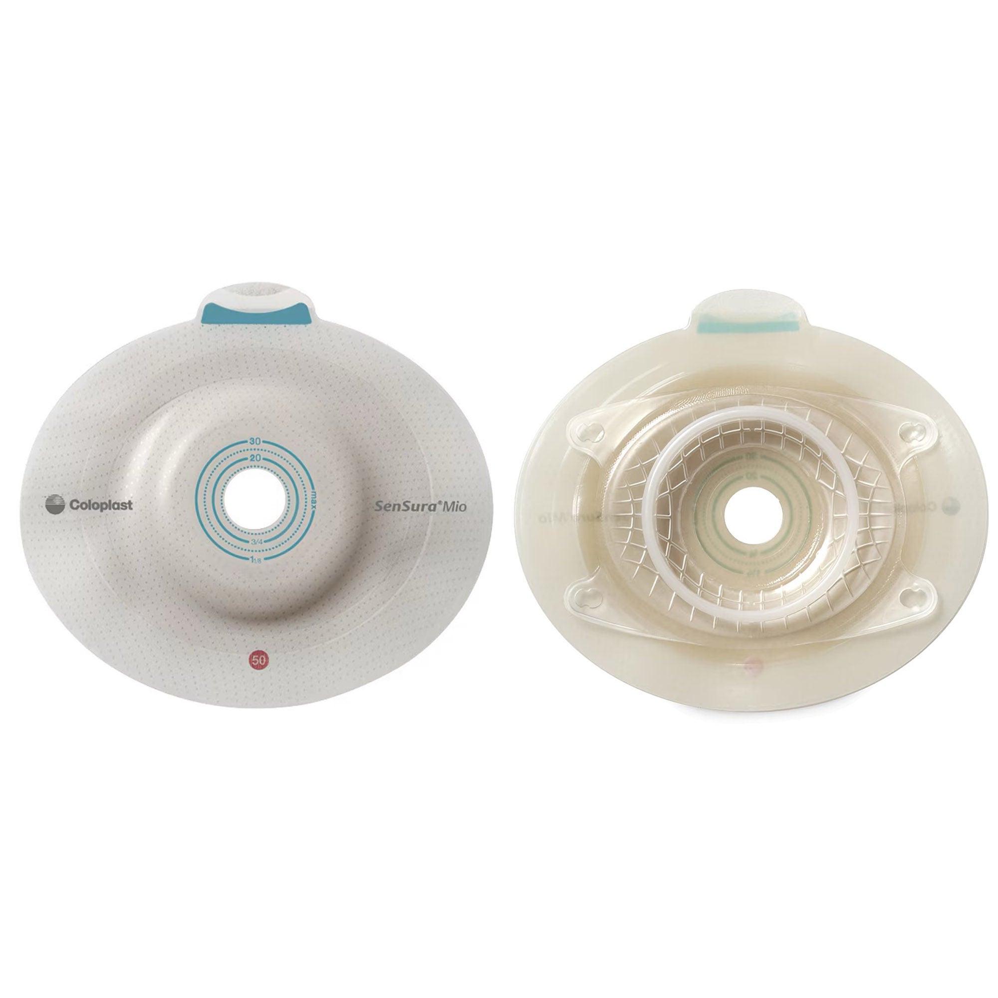 SenSura® Mio Click Convex Light Ostomy Barrier, 31 mm Stoma Opening, Blue Match