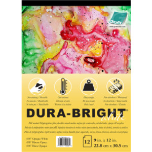 Opaque White Dura-Bright Pad, 9" x 12", 12 Sheets