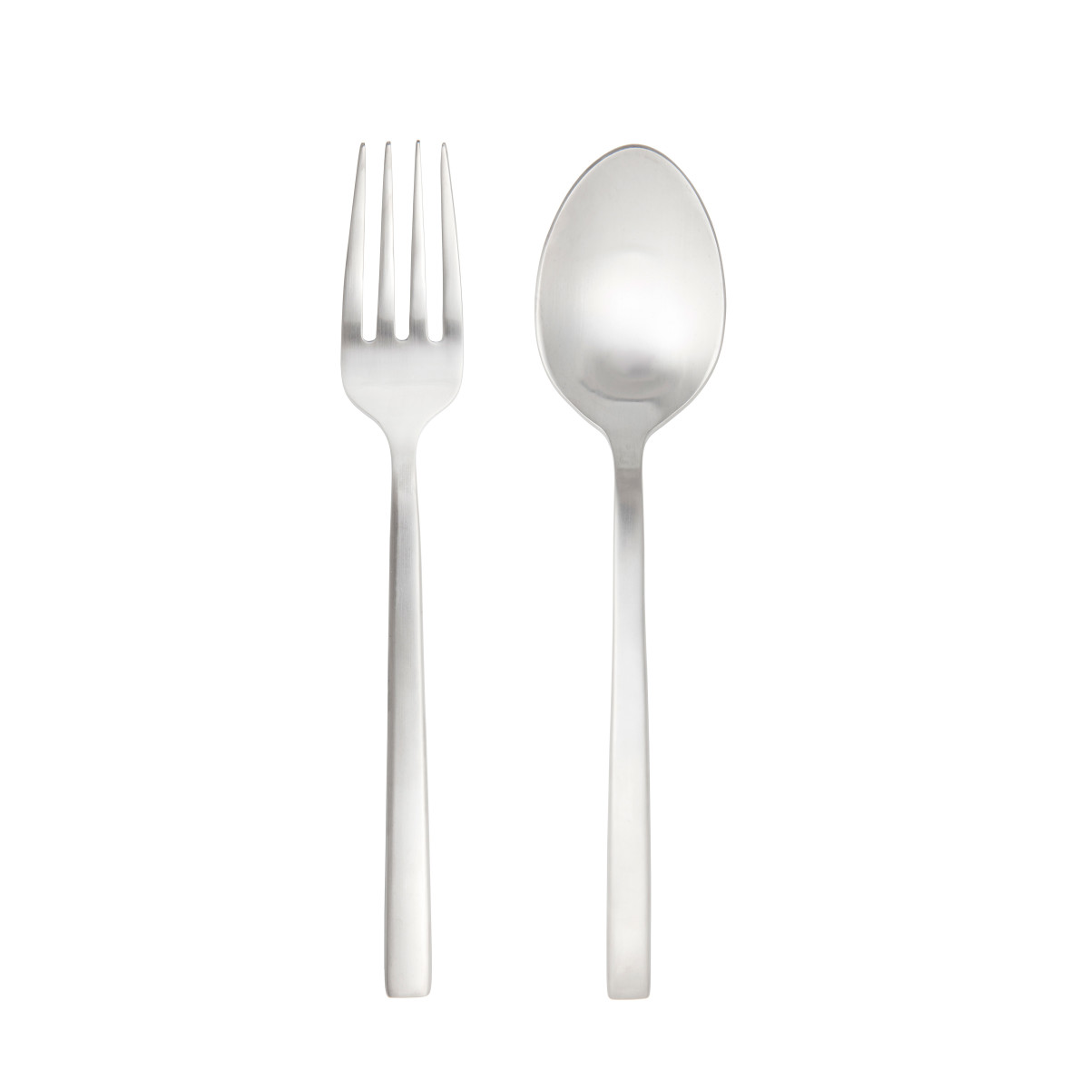 Arezzo Flatware, Brushed Stainless Steel, 2-Piece Serving Set