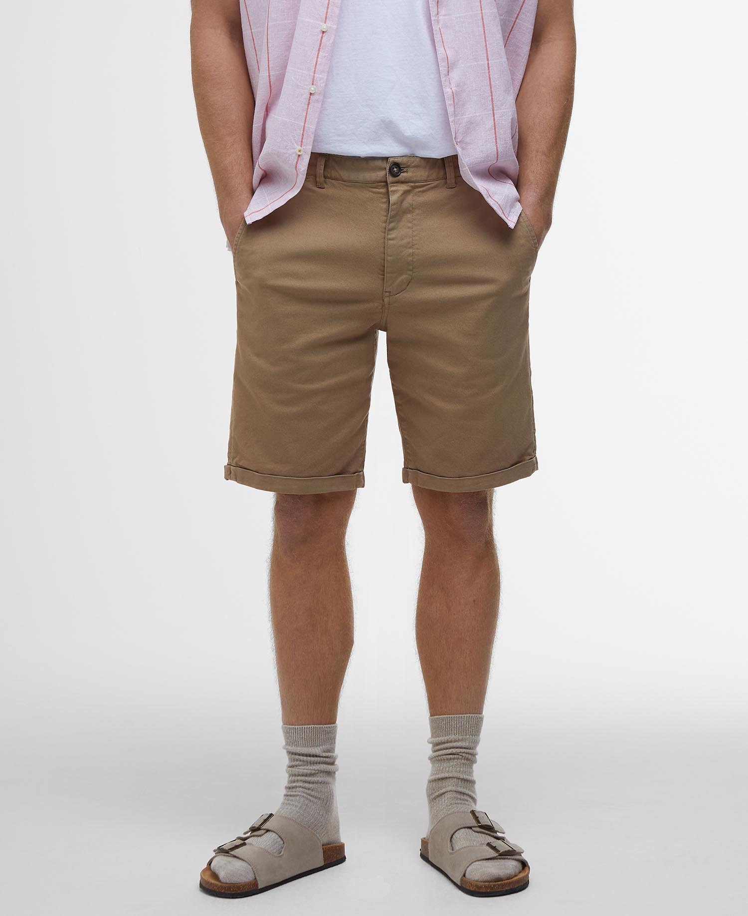 Shorts chino in twill lavato image number 1