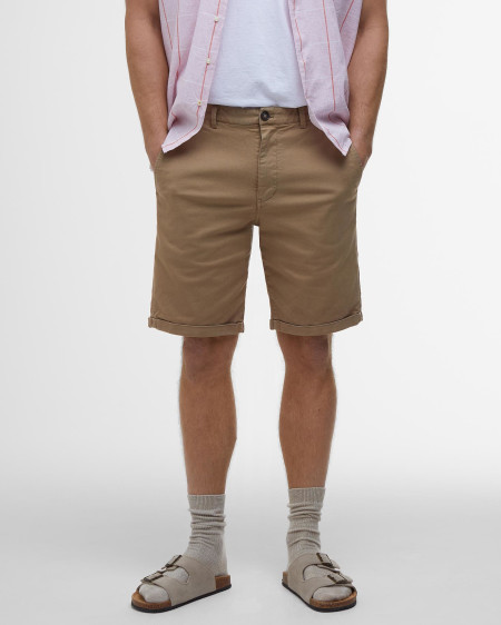 Shorts chino in twill lavato