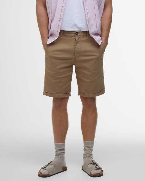 Washed Twill Chino Shorts Stone