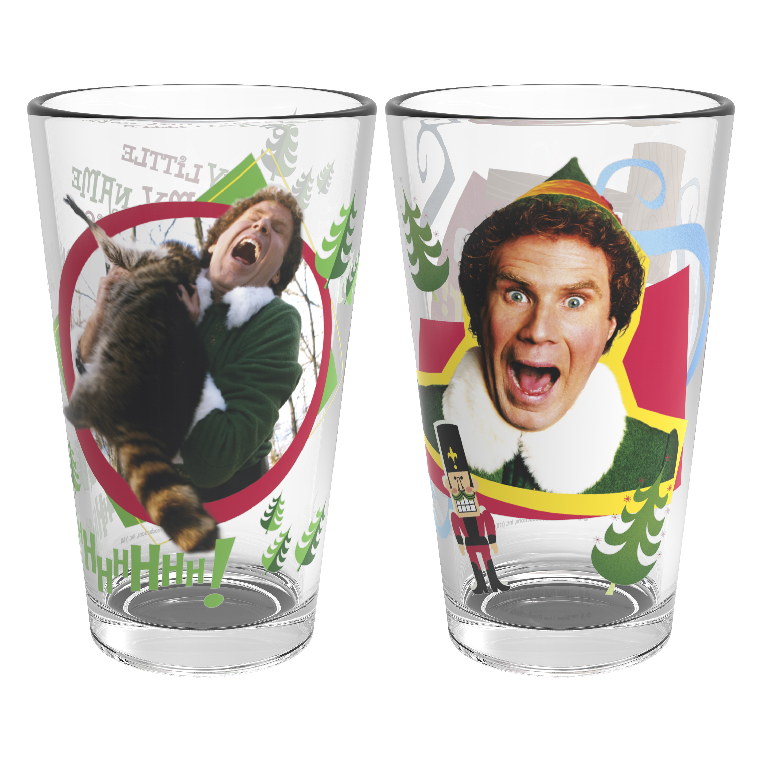 Christmas Glassware 16 ounce Pint Glasses, Elf, 2-piece set slideshow image 2 Christmas Glassware 16 ounce Pint Glasses, Elf, 2-piece set slideshow image 2