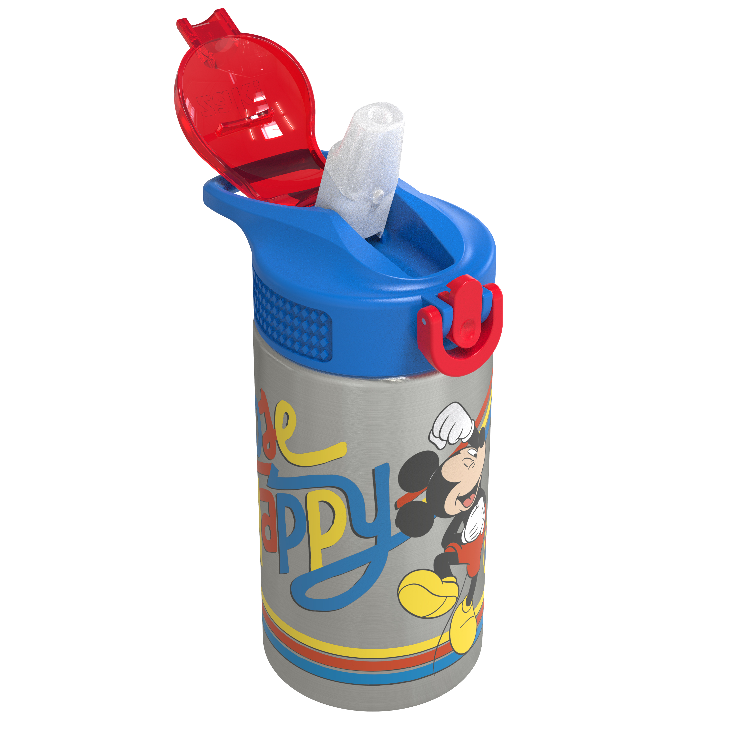 Disney 15.5 ounce Stainless Steel Water Bottle with Carrying Loop and Screw-on Lid, Mickey Mouse slideshow image 2 Disney 15.5 ounce Stainless Steel Water Bottle with Carrying Loop and Screw-on Lid, Mickey Mouse slideshow image 2