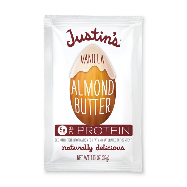 JUSTIN'S (r) Vanilla Almond Butter 1.15 oz Squeeze Packs . C1CB - Front Center Inner Pack (Hi Res)