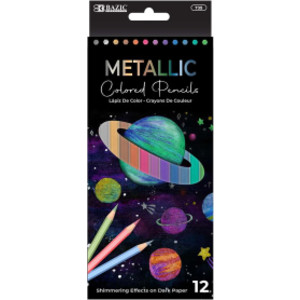Metallic Colored Pencils, Pack of 12