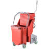 Unger, SmartColor™, 32qt, Mop Bucket w/ Sidepress Wringer and Drain, Red