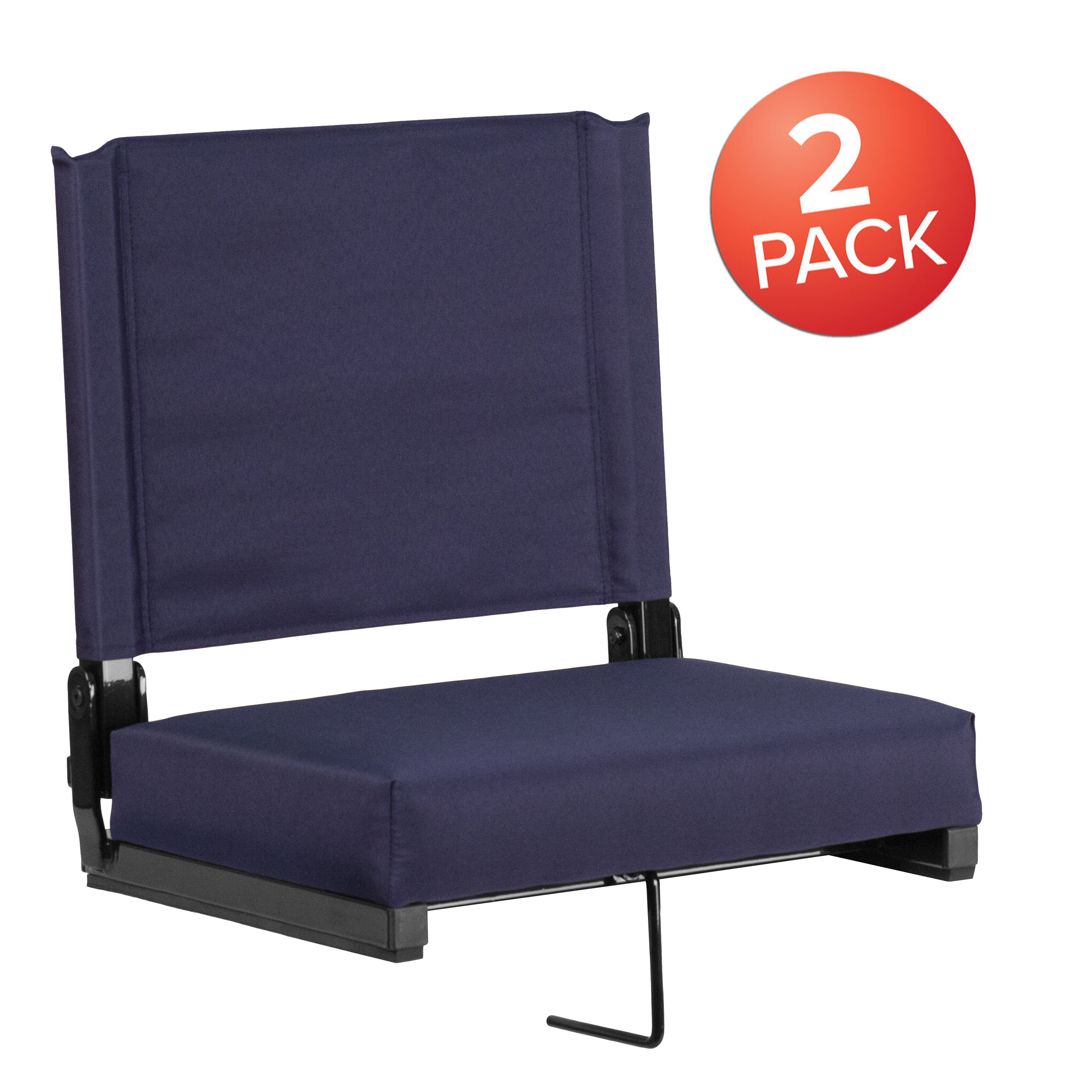Juego de 2.500 lb. Silla de estadio ligera clasificada con asiento ultra acolchado, azul marino... - Imagen 27 de 175