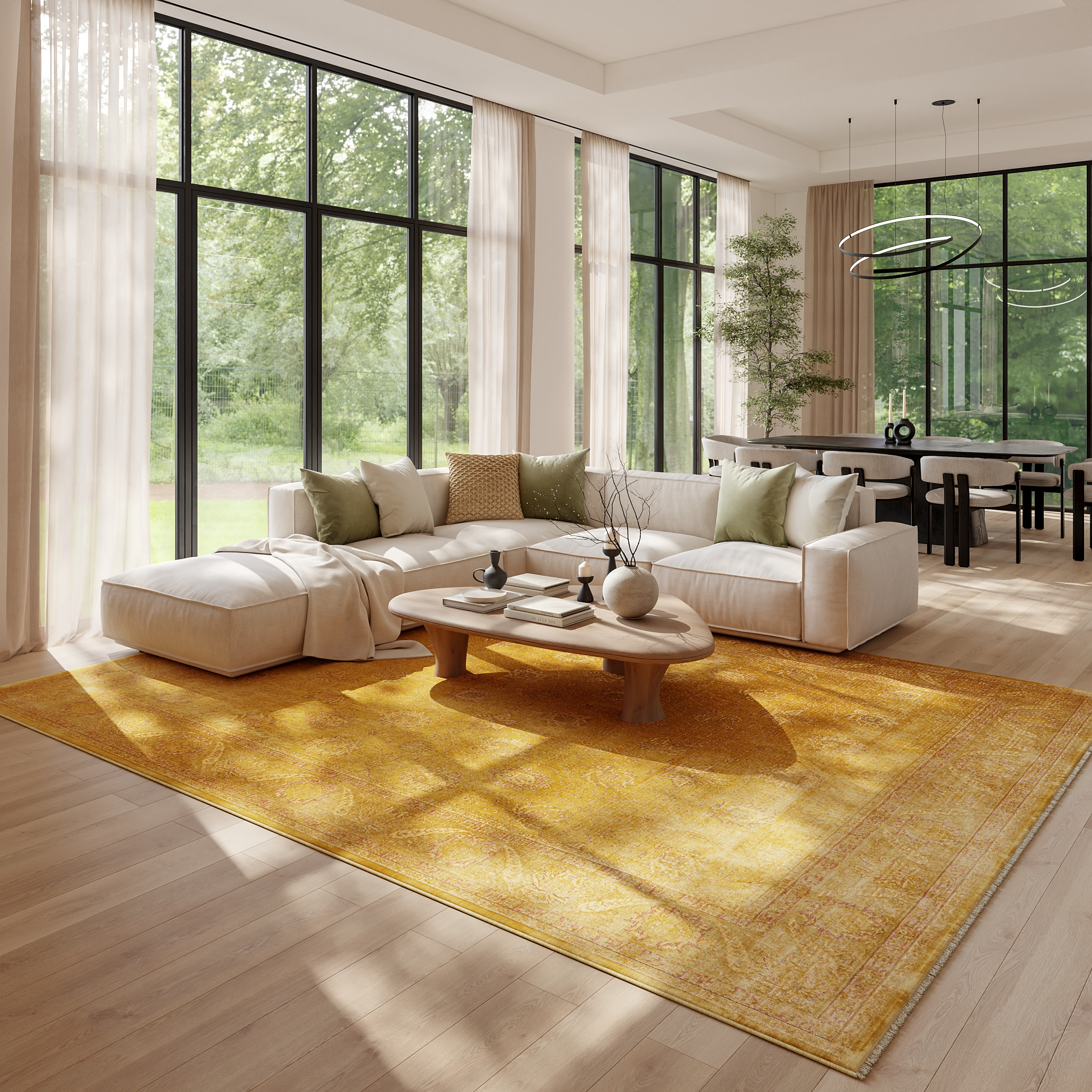 Nourison Luxurious 8' x 10' Gold Vintage Indoor Rug