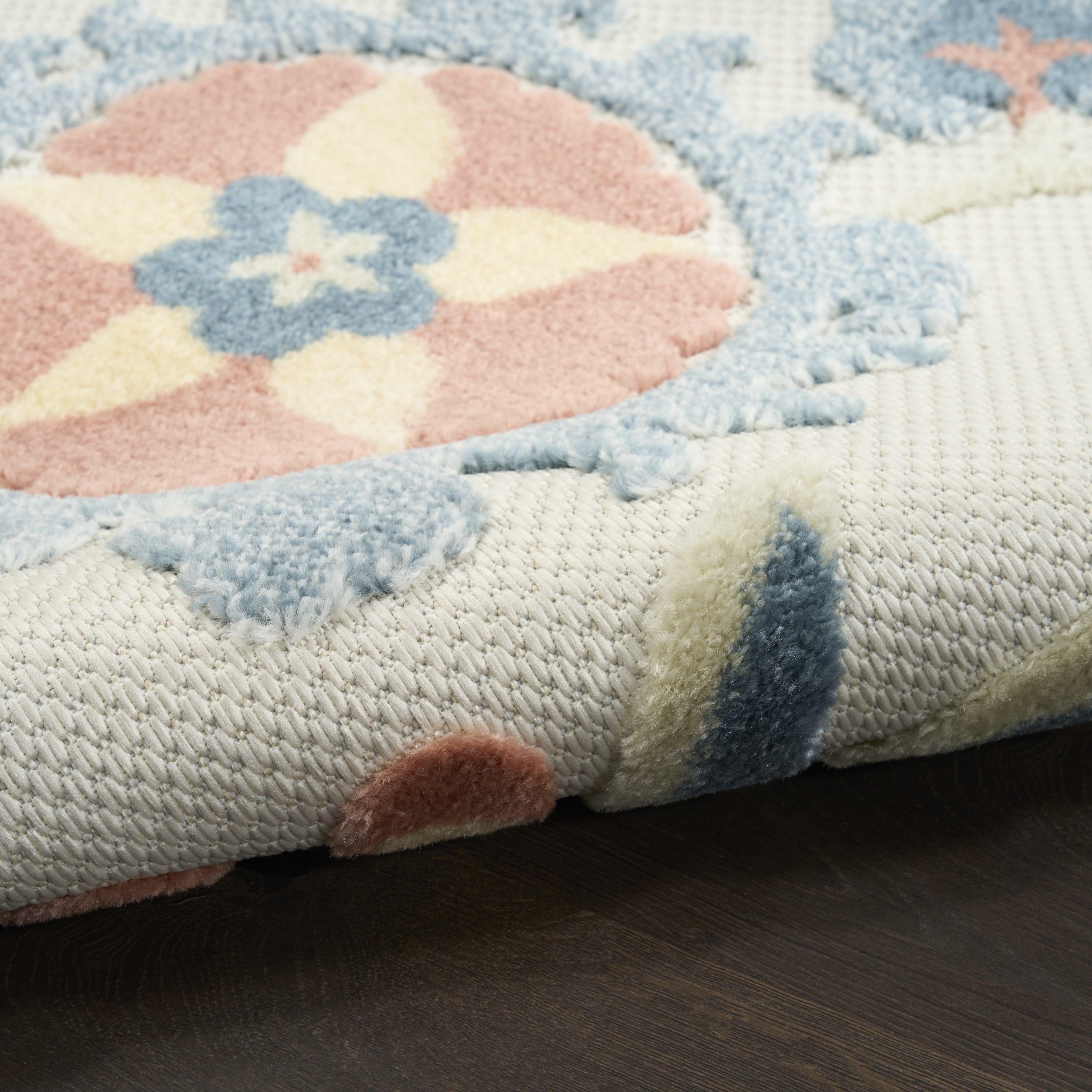 Nourison Aloha 5'3" x 7'5" Grey Multicolor Farmhouse Rug