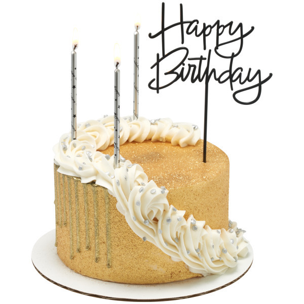 Happy Birthday Black Vertical Layon