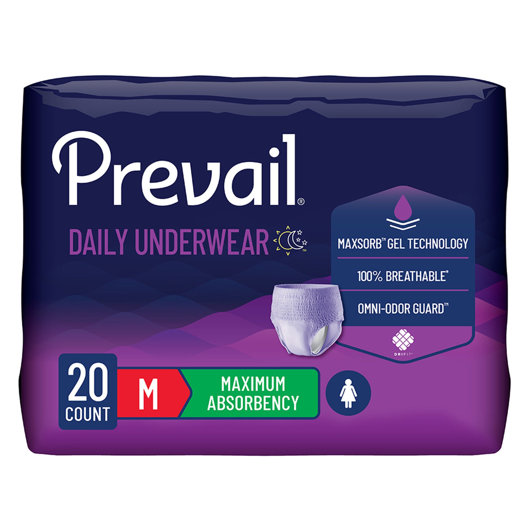 Prevail® for Women Daily Maximum Absorbent Underwear, Medium