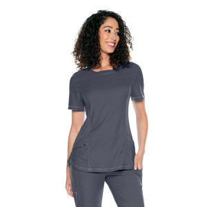 Urbane Align 3 Pocket Scrub Top for Women: Contemporary Slim Fit, Super Stretch, Crew Neck Medical Scrubs 9166-Urbane