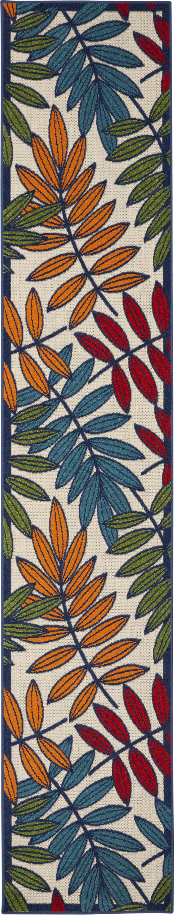 Nourison Aloha 2'3" x 12' Multicolor Tropical Rug