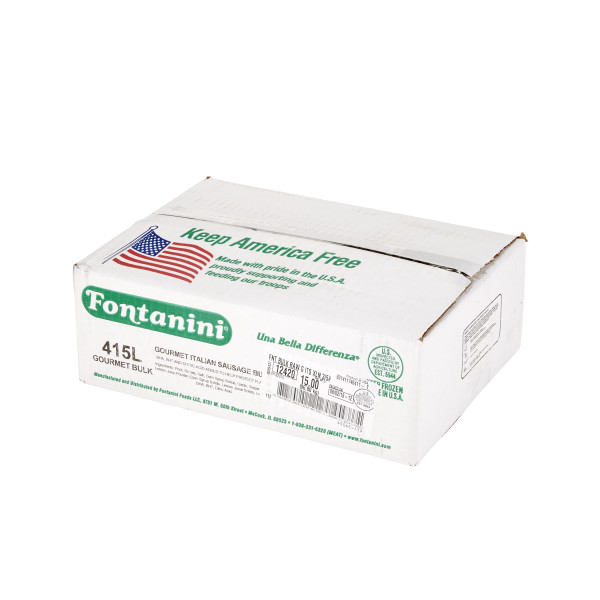 FONTANINI(r) Gourmet Bulk Italian Sausage, Raw, 3/5 lb . C1RA - Front Right Closed Case (Hi Res)