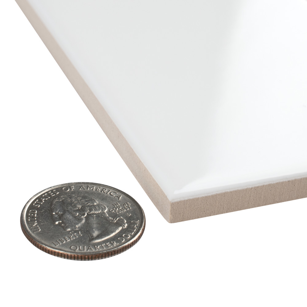 Crown Heights Glossy White 3 in. x 6 in. Ceramic Wall Tile