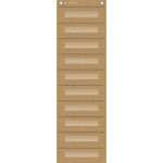 Teacher Created Resources&reg; File Storage Pocket Chart, 10 Pockets, Burlap Design, 14" x 58" TCR20840