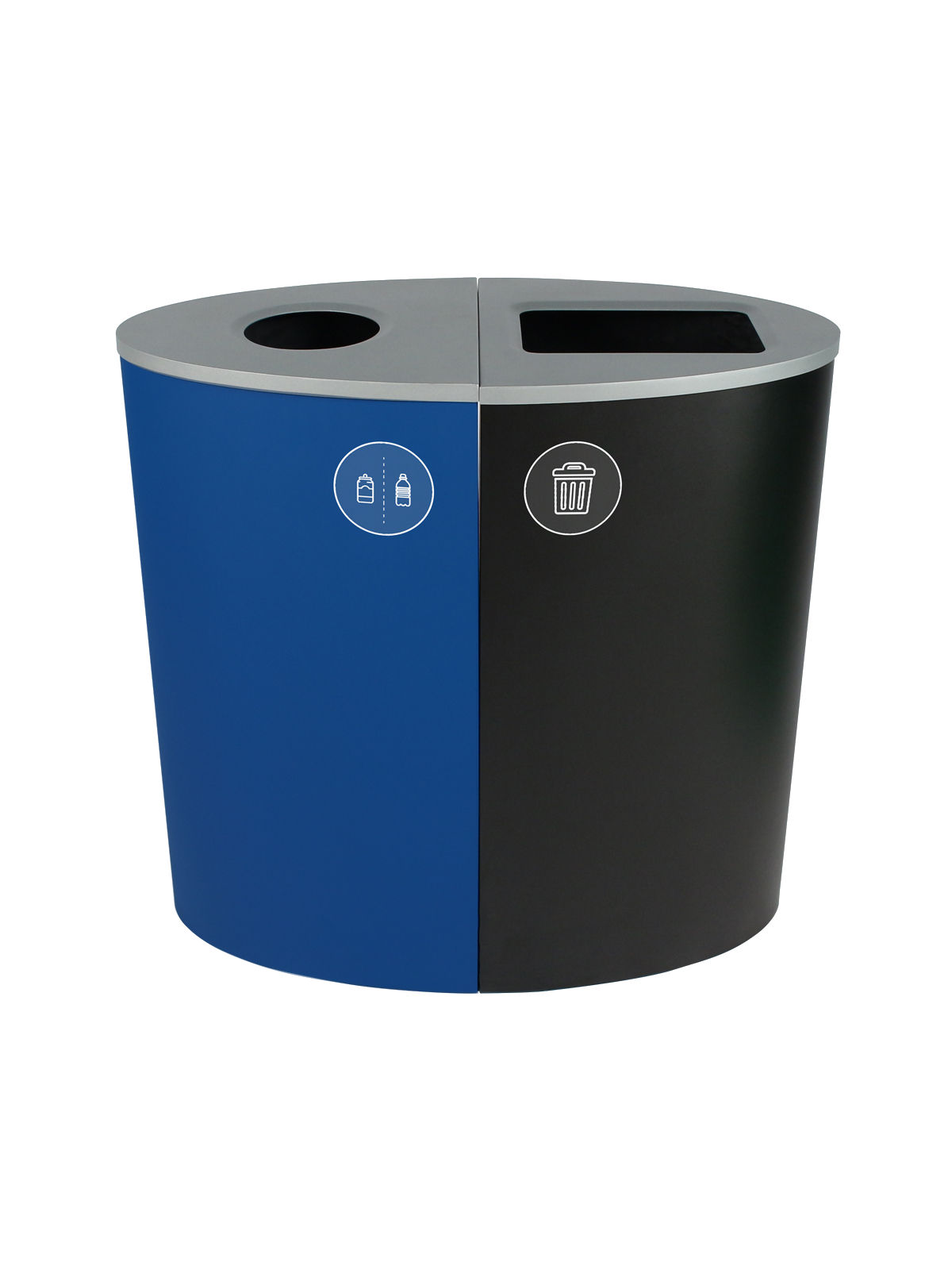 SPECTRUM – Double – Kit – Cans & Bottles-Waste – Circle-Full – Blue-Black