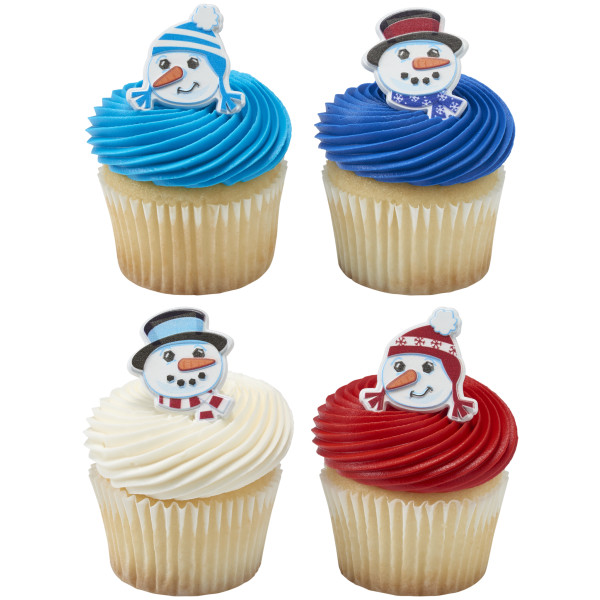 Snowman Friends Cupcake Rings