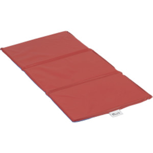 1" Infection Control 3 Section Folding Rest Mat - Red/Blue