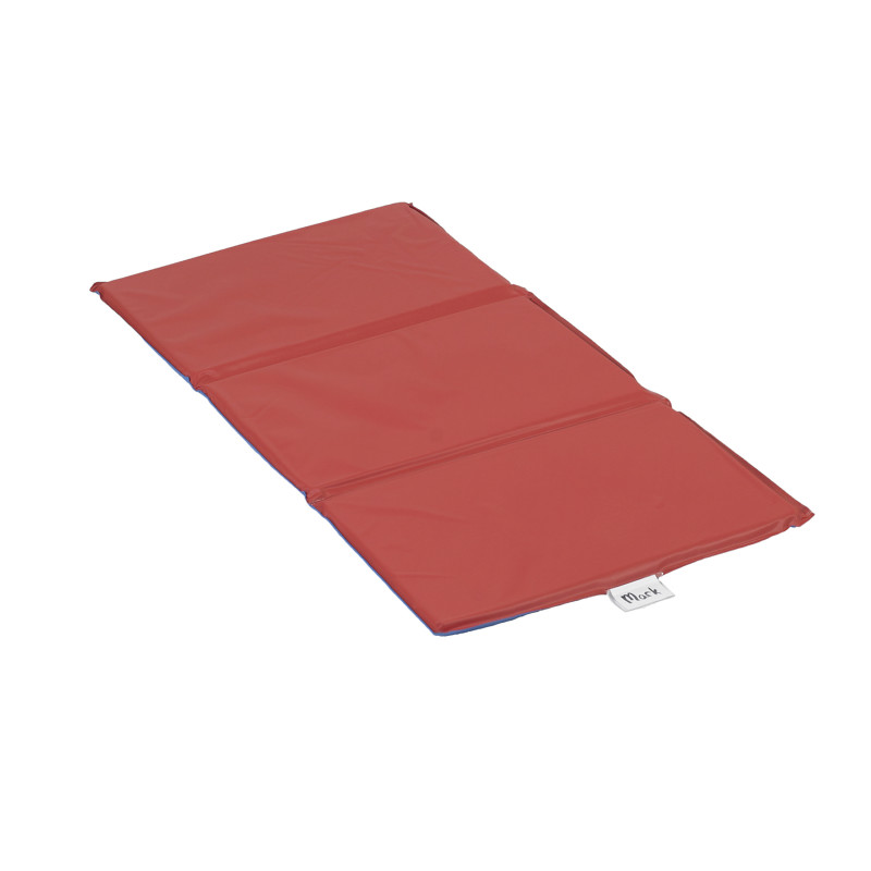 1" Infection Control 3 Section Folding Rest Mat - Red/Blue