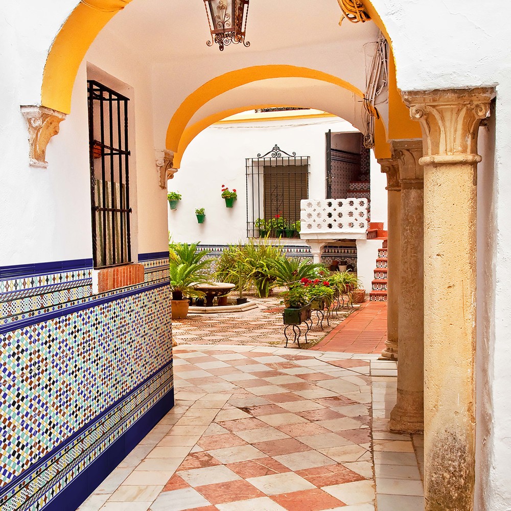 Sevillano Giralda Cenefa 7-7/8 in. x 7-7/8 in. Ceramic Wall Trim