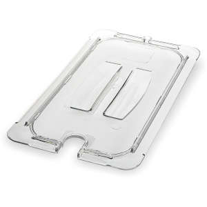 Carlisle, StorPlus™, Polycarbonate Notched Handled Universal Lid 1/3 Size, Clear