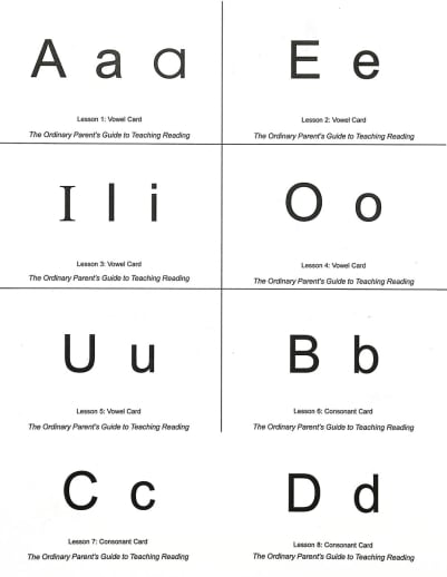 The Ordinary Parent's Guide to Teaching Reading Flashcards