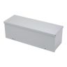 Wiring Trough, Steel, Galvanized, 16 ga, Screw Cover, Gray, 72 L x 12 H x 12 W in