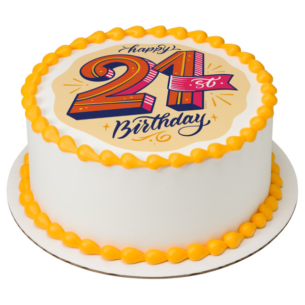 21st Birthday PhotoCake® Edible Image®