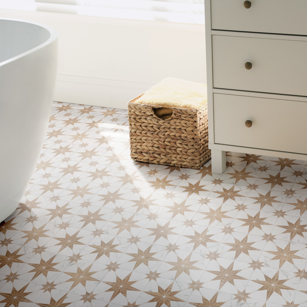 Llama Stella Loire Noce 9-3/4 in. x 9-3/4 in. Porcelain Floor and Wall Tile