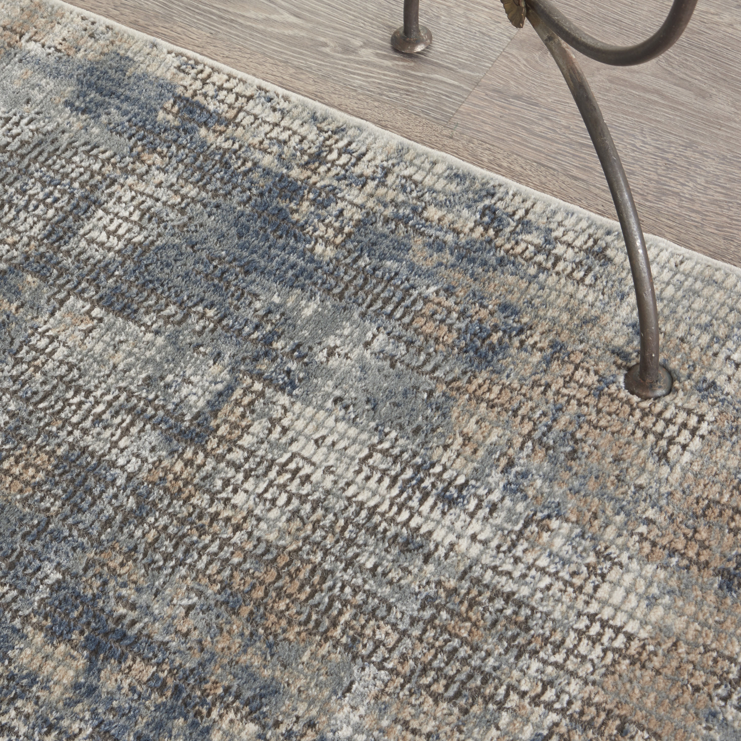 Nourison Quarry 2'2" x 3'9" Blue Beige Modern Indoor Rug
