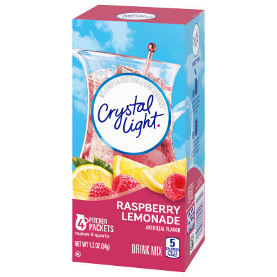 Crystal Light Raspberry Lemonade Drink Mix, 4 ct Pitcher Packets