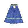 Hillyard, High Performance Blend Looped-End Wet Mop Head with 1.25" Headband, Medium, Blue