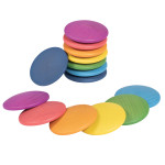 TickiT&reg; Rainbow Wooden Discs - Set of 14 CTU73997