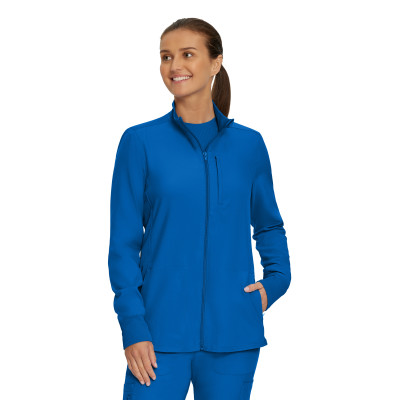 Landau Forward LJ700 Women&#8216;s Zip Front 3-Pocket 4 Way Stretch Scrub Jacket-Landau