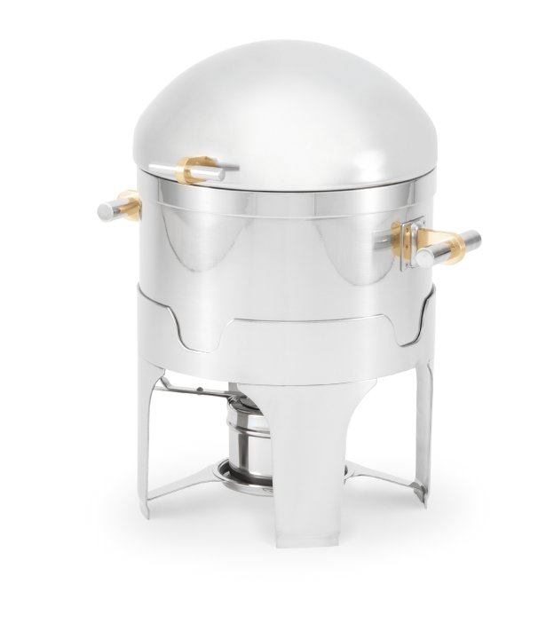 2 ½-quart New York, New York® gravy and sauce chafer with dome cover and brass trim