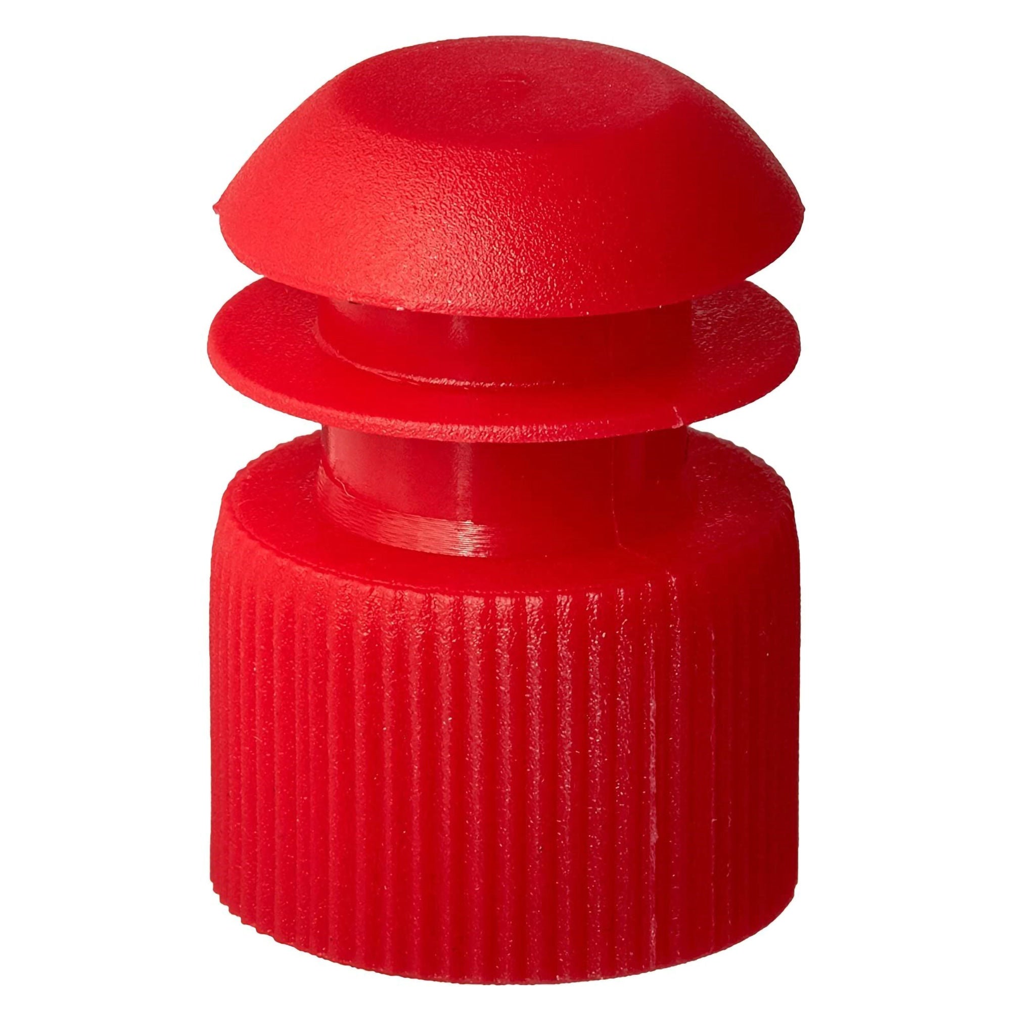 McKesson Flanged Plug Cap, Red, Polyethylene, for Use with 13 mm Tubes
